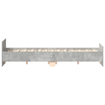 vidaXL Bed Frame without Mattress Concrete Grey 120x200 cm