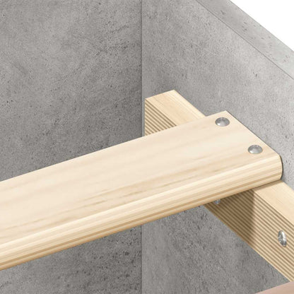 vidaXL Bed Frame without Mattress Concrete Grey 120x200 cm
