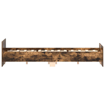 vidaXL Bed Frame without Mattress Smoked Oak 120x200 cm