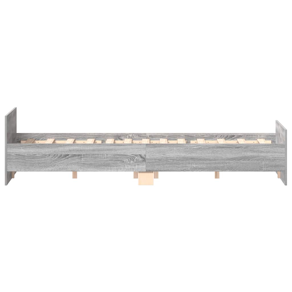 vidaXL Bed Frame without Mattress Grey Sonoma 120x200 cm