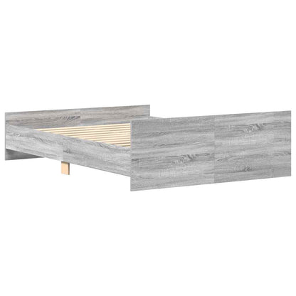 vidaXL Bed Frame without Mattress Grey Sonoma 120x200 cm