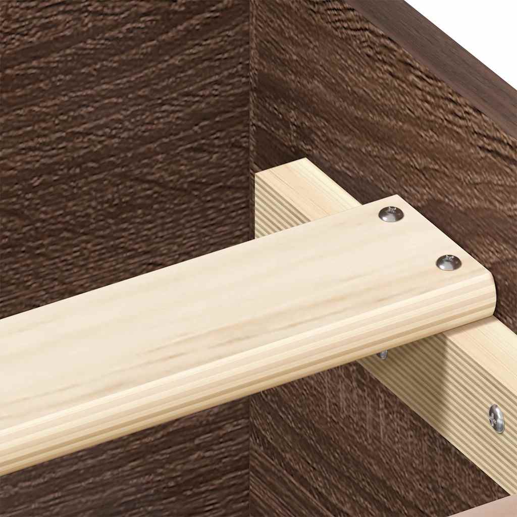 vidaXL Bed Frame without Mattress Brown Oak 120x200 cm