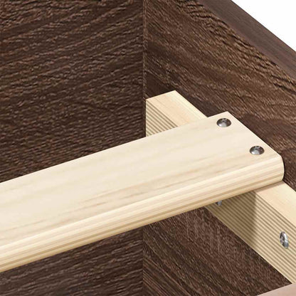 vidaXL Bed Frame without Mattress Brown Oak 120x200 cm
