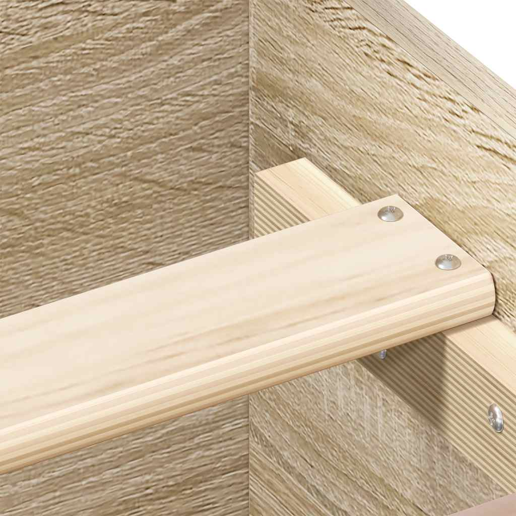 vidaXL Bed Frame without Mattress Sonoma Oak 140x200 cm
