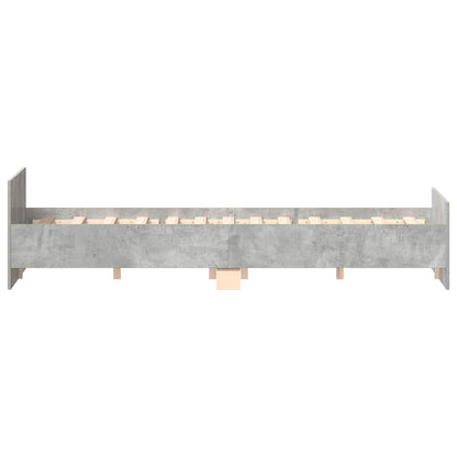 vidaXL Bed Frame without Mattress Concrete Grey 140x200 cm