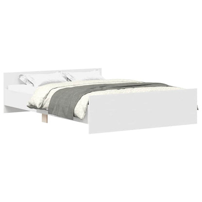 vidaXL Bed Frame without Mattress White 150x200 cm