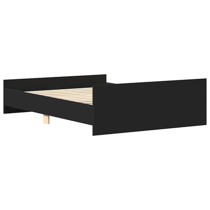 vidaXL Bed Frame without Mattress Black 150x200 cm King Size