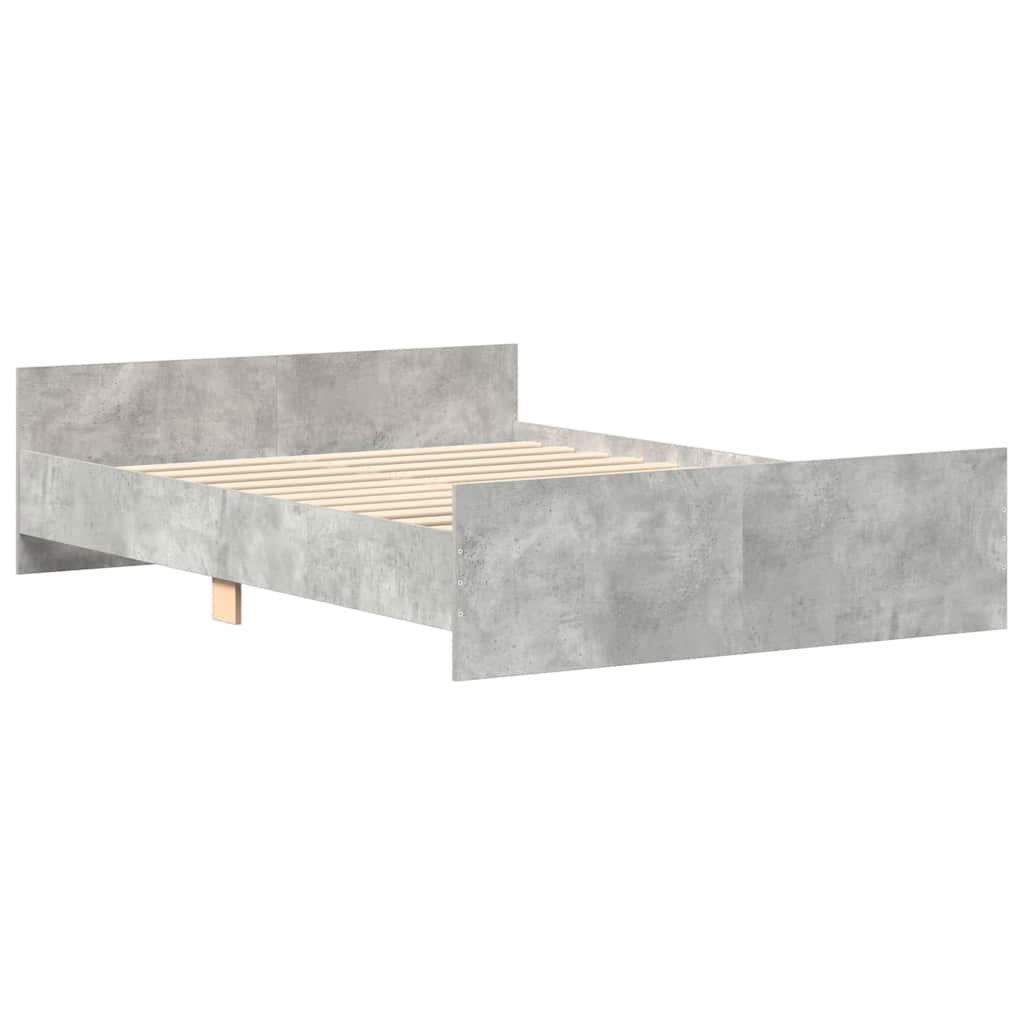 vidaXL Bed Frame without Mattress Concrete Grey 150x200 cm