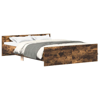 vidaXL Bed Frame without Mattress Smoked Oak 150x200 cm King Size