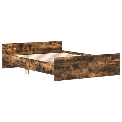 vidaXL Bed Frame without Mattress Smoked Oak 150x200 cm King Size