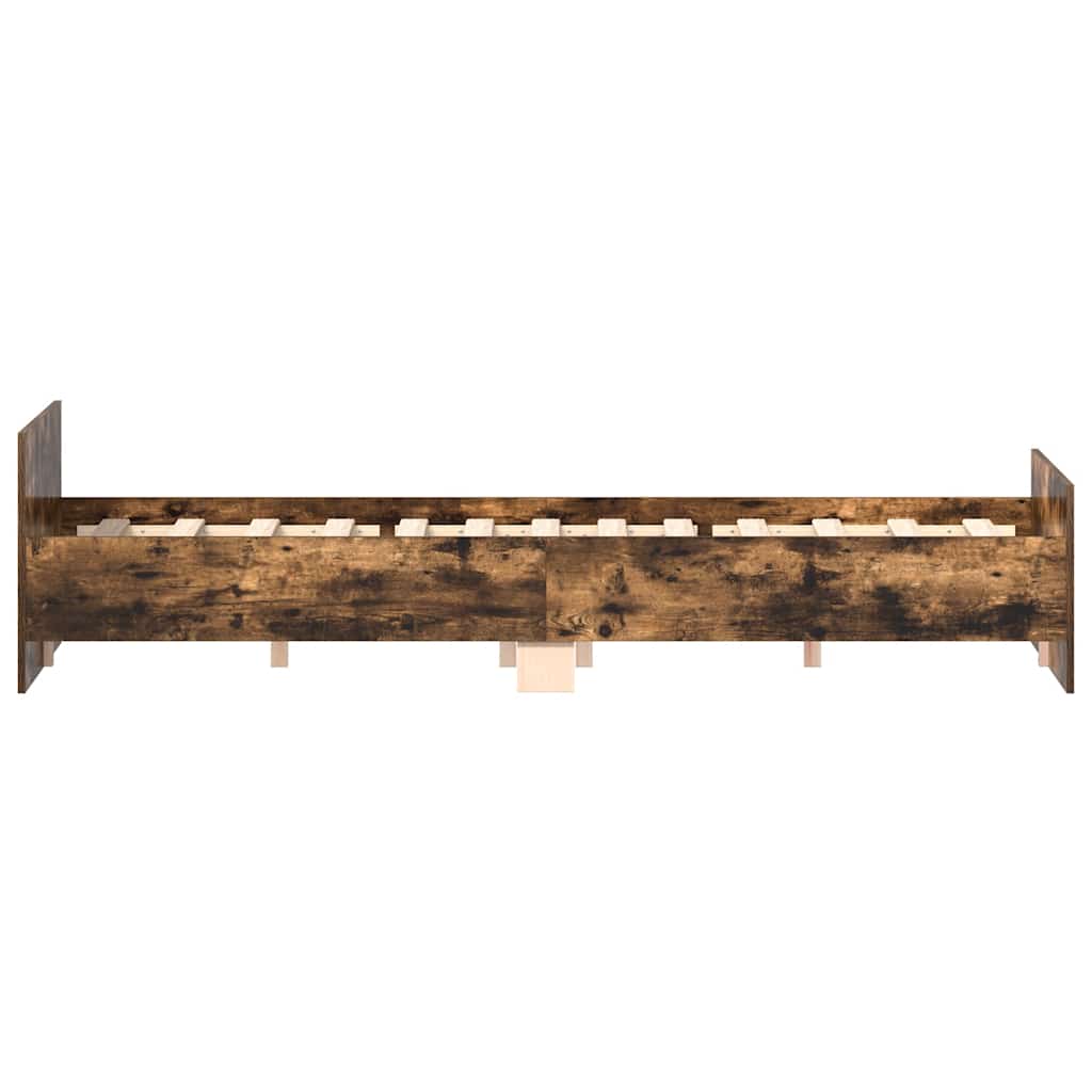 vidaXL Bed Frame without Mattress Smoked Oak 150x200 cm King Size