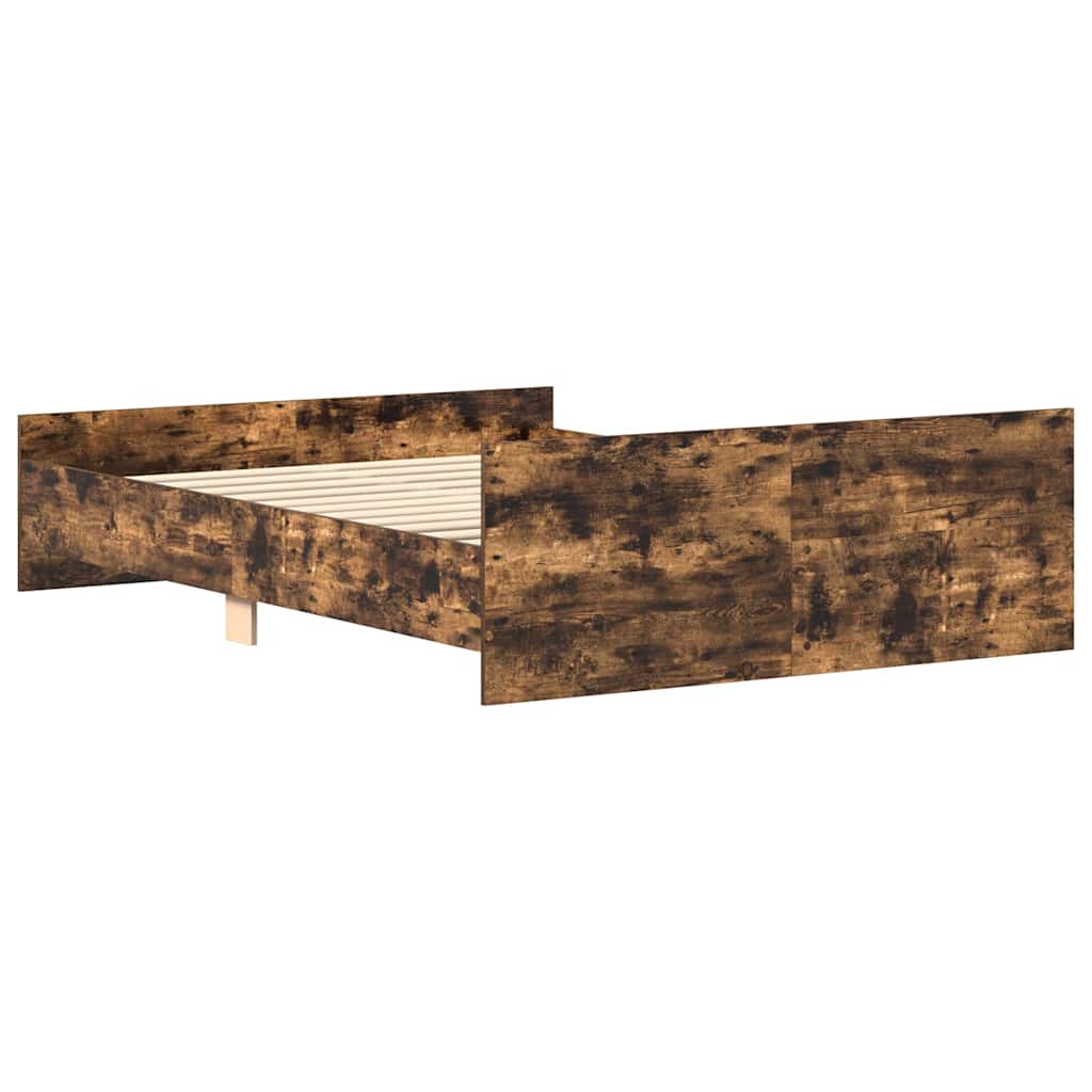 vidaXL Bed Frame without Mattress Smoked Oak 150x200 cm King Size