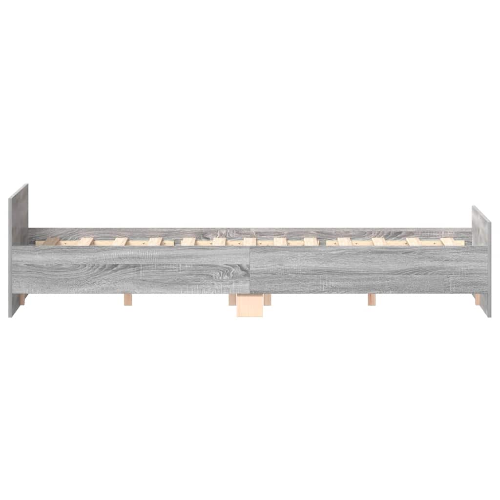 vidaXL Bed Frame without Mattress Grey Sonoma 150x200 cm
