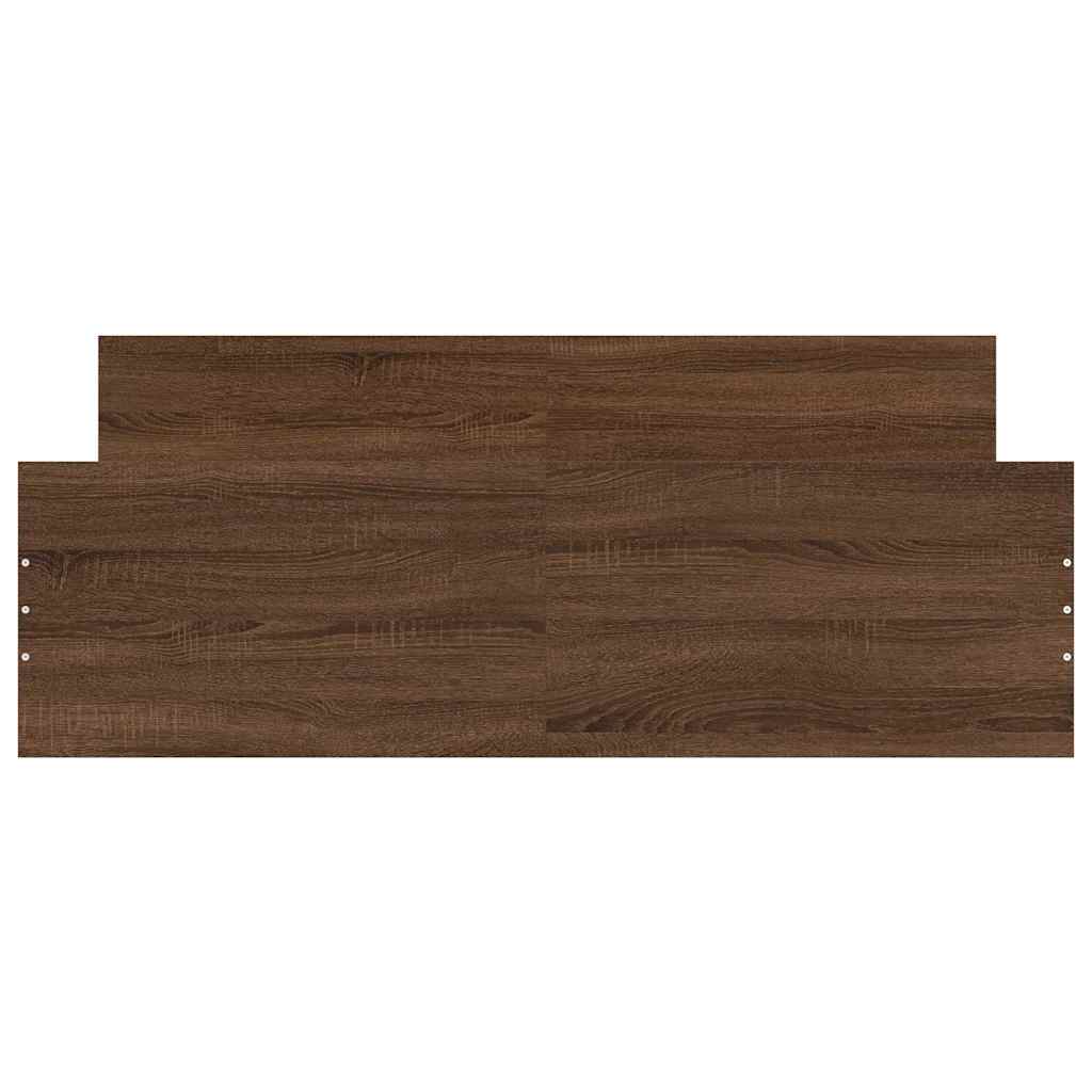 vidaXL Bed Frame without Mattress Brown Oak 150x200 cm