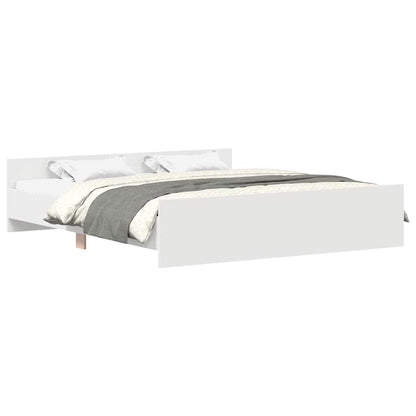 vidaXL Bed Frame without Mattress White 160x200 cm