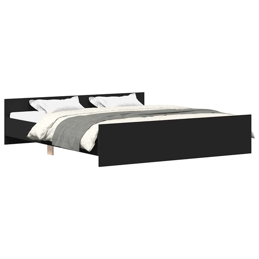 vidaXL Bed Frame without Mattress Black 160x200 cm