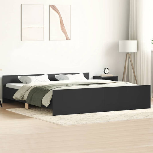 vidaXL Bed Frame without Mattress Black 160x200 cm