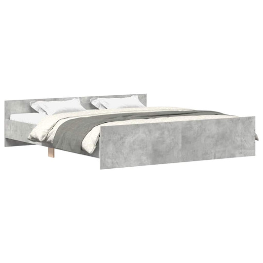 vidaXL Bed Frame without Mattress Concrete Grey 160x200 cm