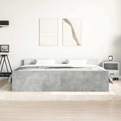 vidaXL Bed Frame without Mattress Concrete Grey 160x200 cm
