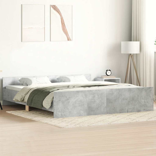 vidaXL Bed Frame without Mattress Concrete Grey 160x200 cm