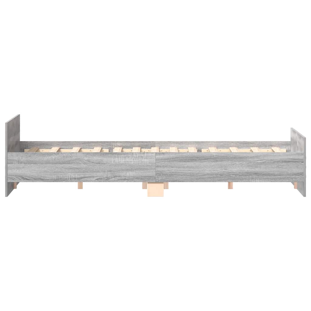 vidaXL Bed Frame without Mattress Grey Sonoma 160x200 cm