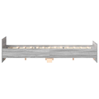 vidaXL Bed Frame without Mattress Grey Sonoma 160x200 cm