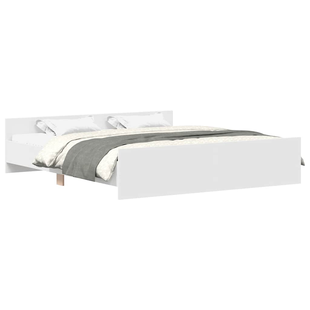 vidaXL Bed Frame without Mattress White 180x200 cm
