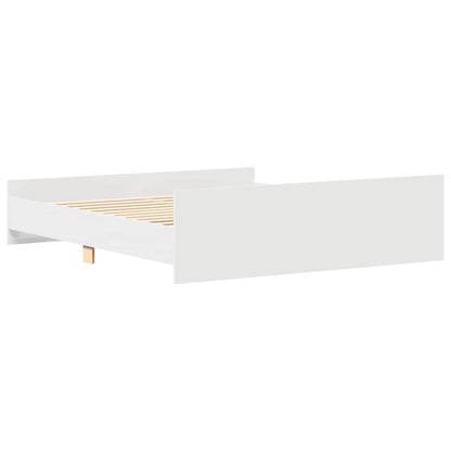vidaXL Bed Frame without Mattress White 180x200 cm