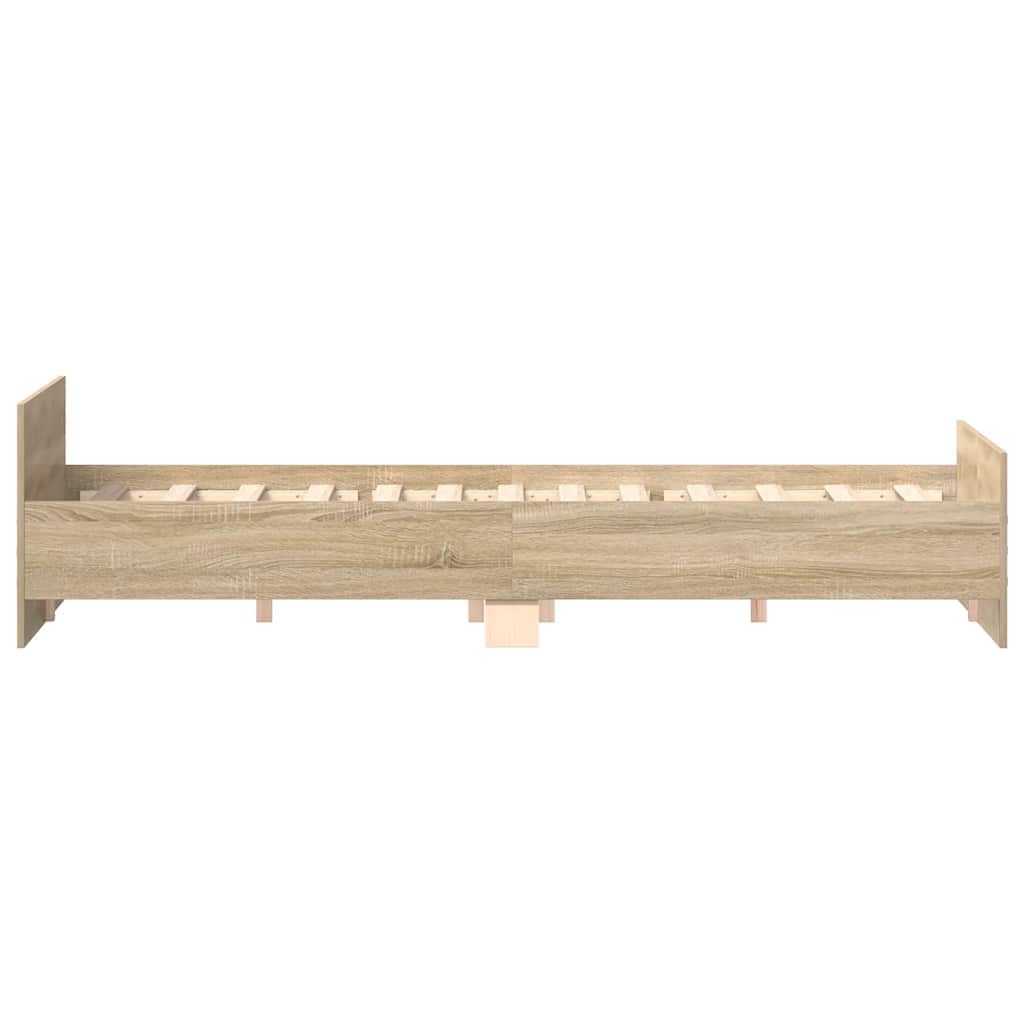 vidaXL Bed Frame without Mattress Sonoma Oak 180x200 cm Super King