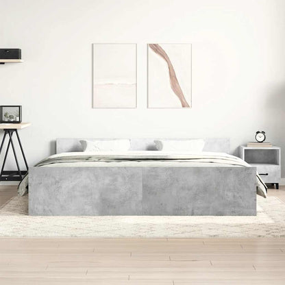 vidaXL Bed Frame without Mattress Concrete Grey 180x200 cm