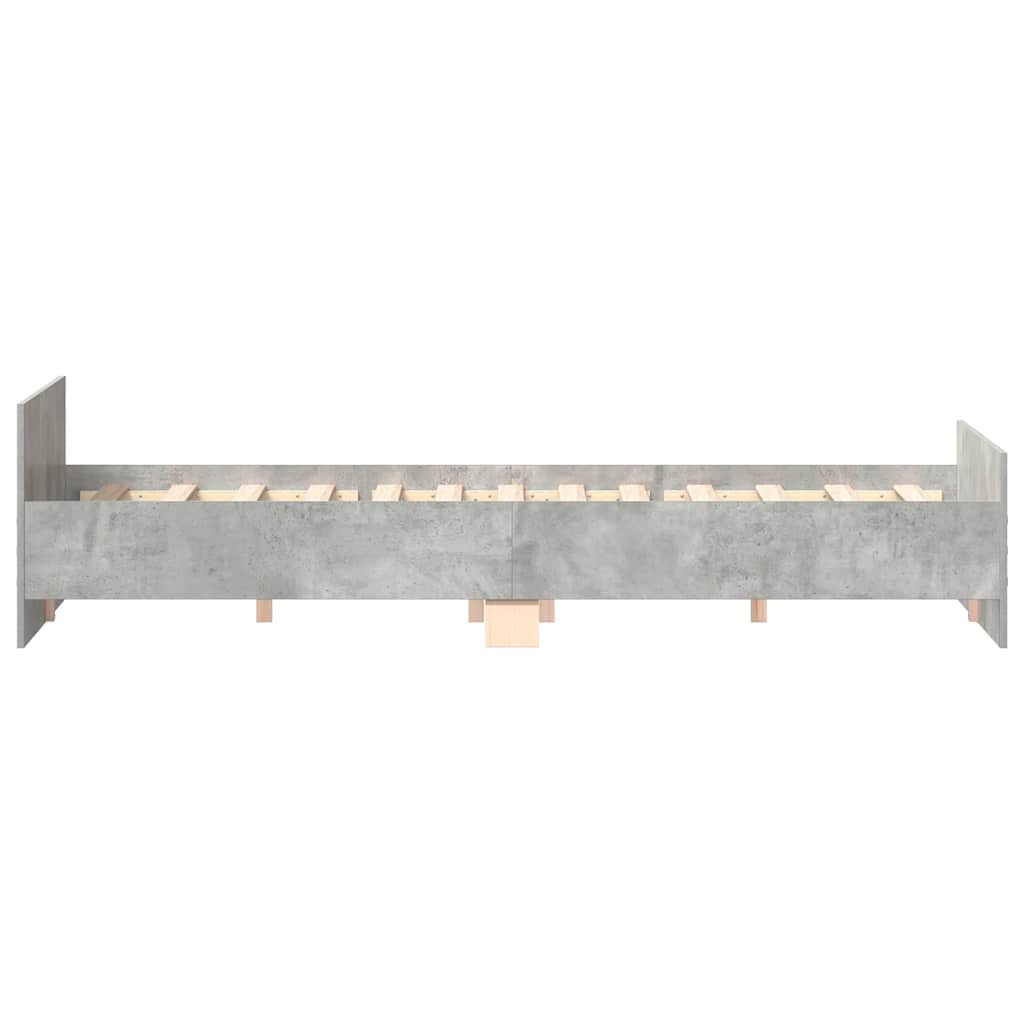 vidaXL Bed Frame without Mattress Concrete Grey 180x200 cm