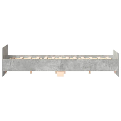 vidaXL Bed Frame without Mattress Concrete Grey 180x200 cm