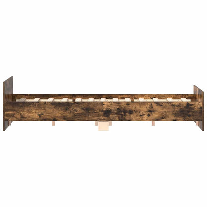 vidaXL Bed Frame without Mattress Smoked Oak 180x200 cm Super King