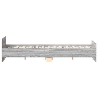 vidaXL Bed Frame without Mattress Grey Sonoma 180x200 cm Super King