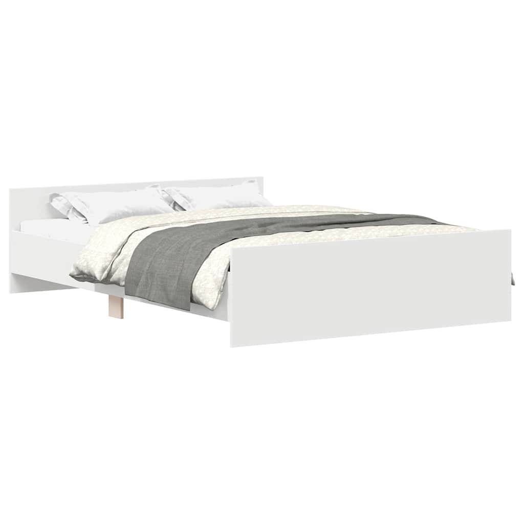 vidaXL Bed Frame without Mattress White 120x190 cm