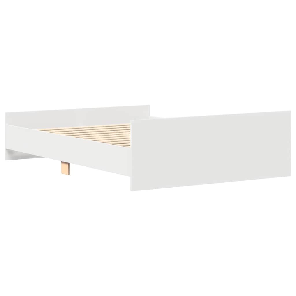 vidaXL Bed Frame without Mattress White 120x190 cm