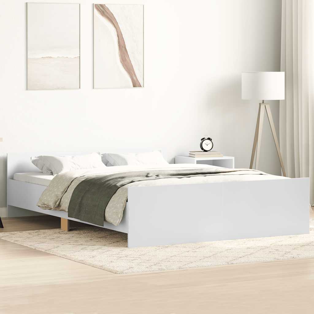 vidaXL Bed Frame without Mattress White 120x190 cm