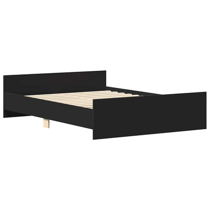 vidaXL Bed Frame without Mattress Black 120x190 cm