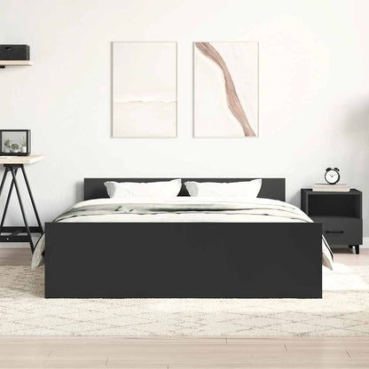 vidaXL Bed Frame without Mattress Black 120x190 cm