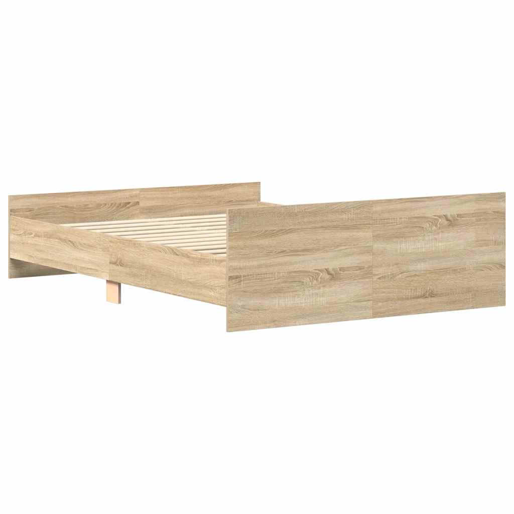 vidaXL Bed Frame without Mattress Sonoma Oak 120x190 cm