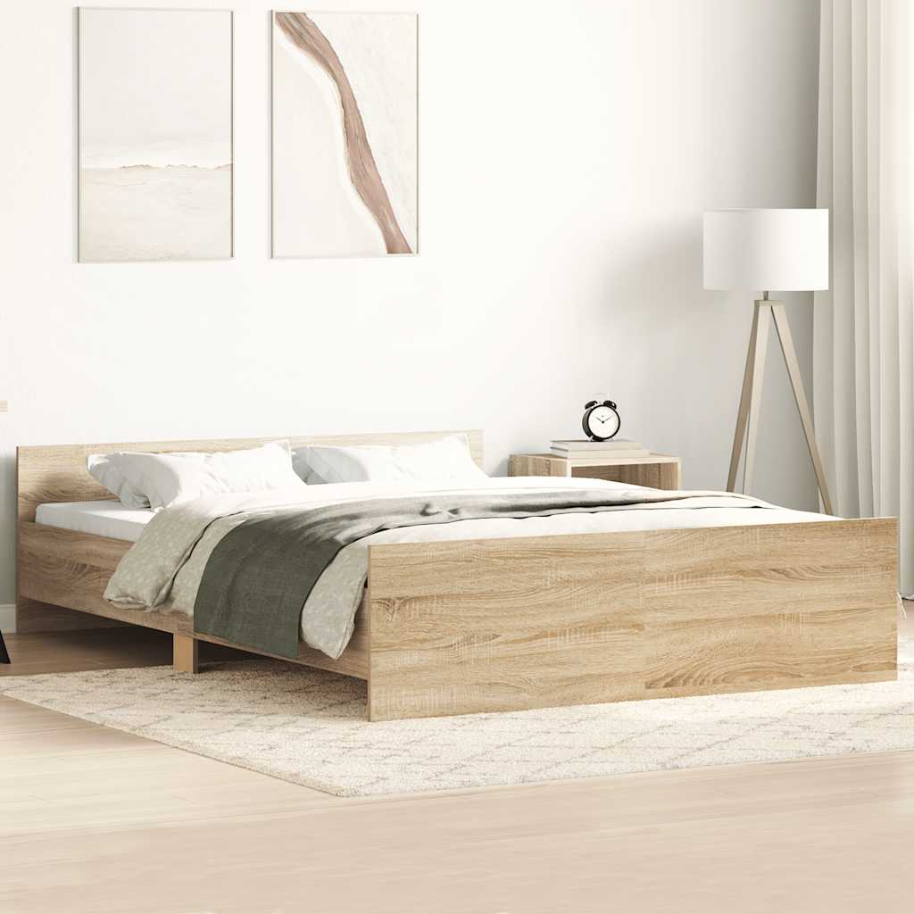 vidaXL Bed Frame without Mattress Concrete Grey 120x190 cm Small Double