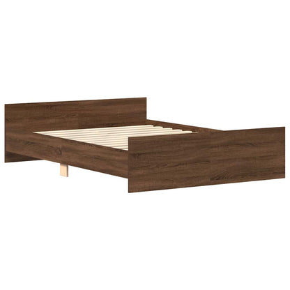vidaXL Bed Frame without Mattress Brown Oak 120x190 cm