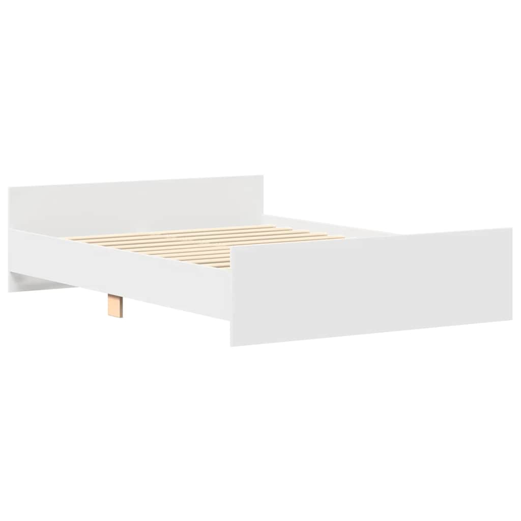 vidaXL Bed Frame without Mattress White 140x190 cm