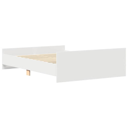vidaXL Bed Frame without Mattress White 140x190 cm