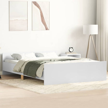 vidaXL Bed Frame without Mattress White 140x190 cm