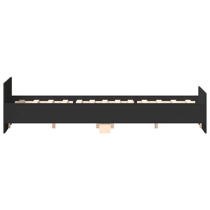 vidaXL Bed Frame without Mattress Black 140x190 cm