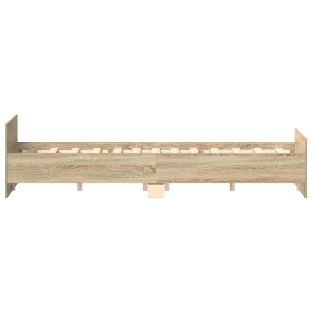 vidaXL Bed Frame without Mattress Sonoma Oak 140x190 cm