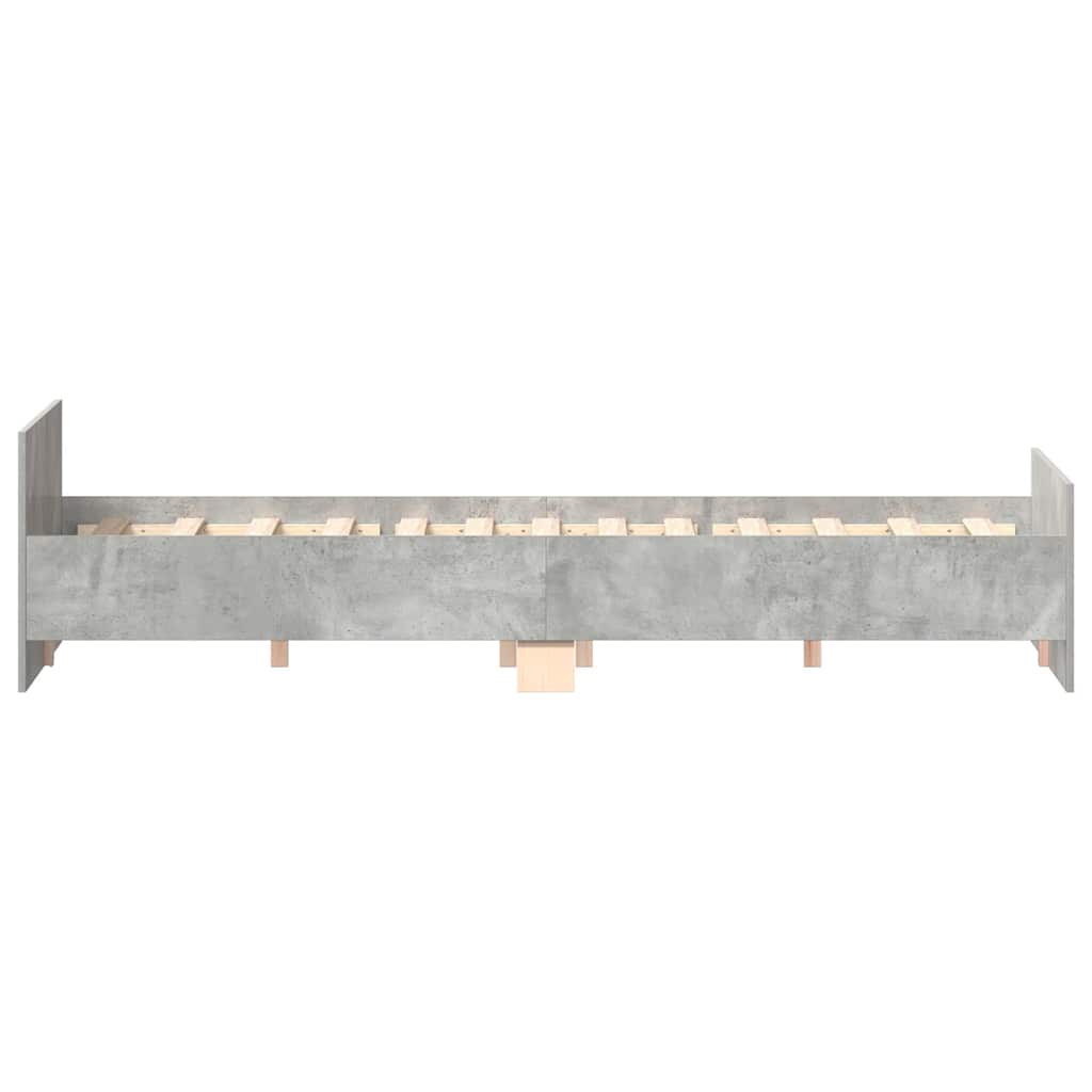 vidaXL Bed Frame without Mattress Concrete Grey 140x190 cm