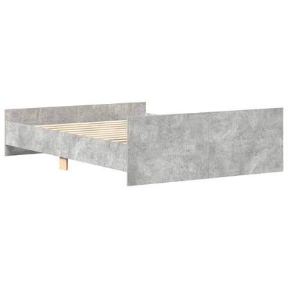 vidaXL Bed Frame without Mattress Concrete Grey 140x190 cm