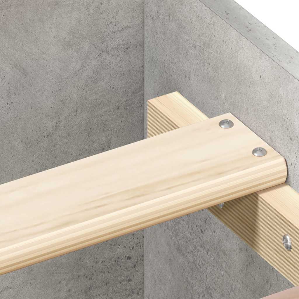 vidaXL Bed Frame without Mattress Concrete Grey 140x190 cm